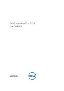 Dell Venue pro 11 5130 manual. Camera Instructions.